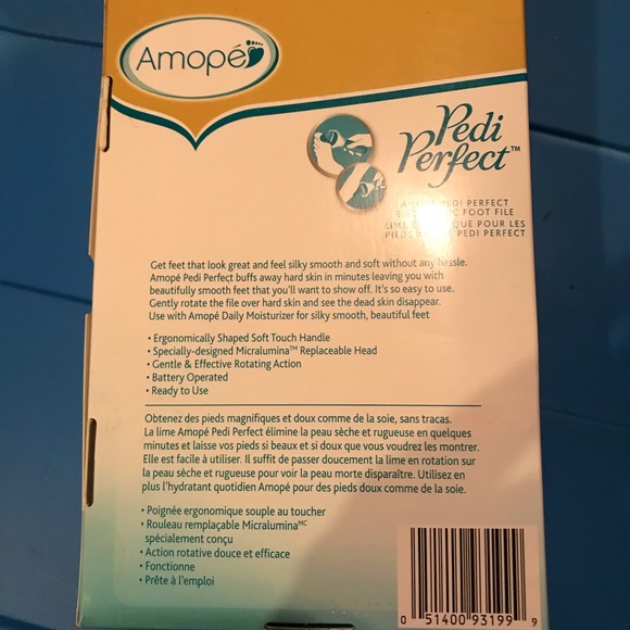🆕 Amope Pedi Perfect Electronic Foot File With 3 Roller Head Refills - Picture 2 of 7